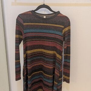 Striped Long Sleeve Dress